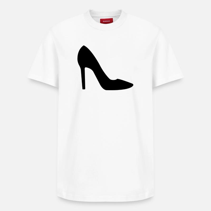 Talons hauts - T-shirt unisexe décontracté en coton Supima – de SPREAD - blanc