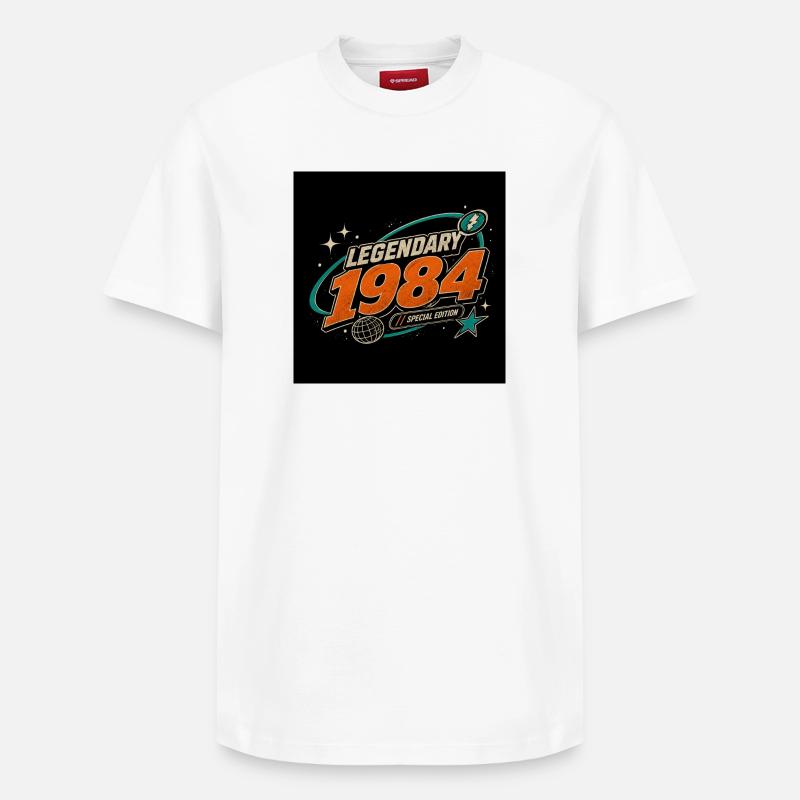 Retro Future 2003 – Limited Edition - Relaxed Unisex Supima Cotton T-Shirt – von SPREAD - Weiß