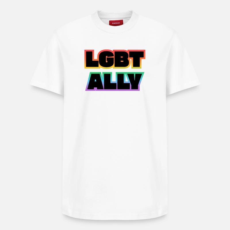 ALLIÉE LGBT - T-shirt unisexe décontracté en coton Supima – de SPREAD - blanc
