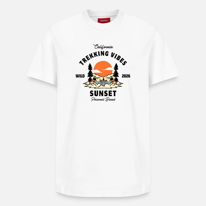 trekking vibes - T-shirt unisexe décontracté en coton Supima – de SPREAD - blanc
