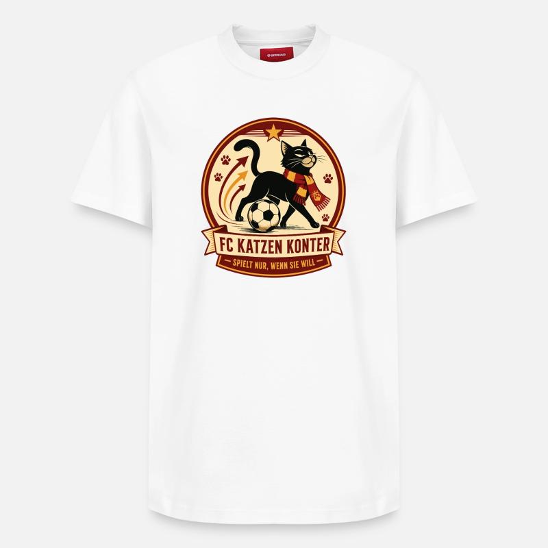 FC Katzen Konter - Relaxed Unisex Supima Cotton T-Shirt – von SPREAD - Weiß
