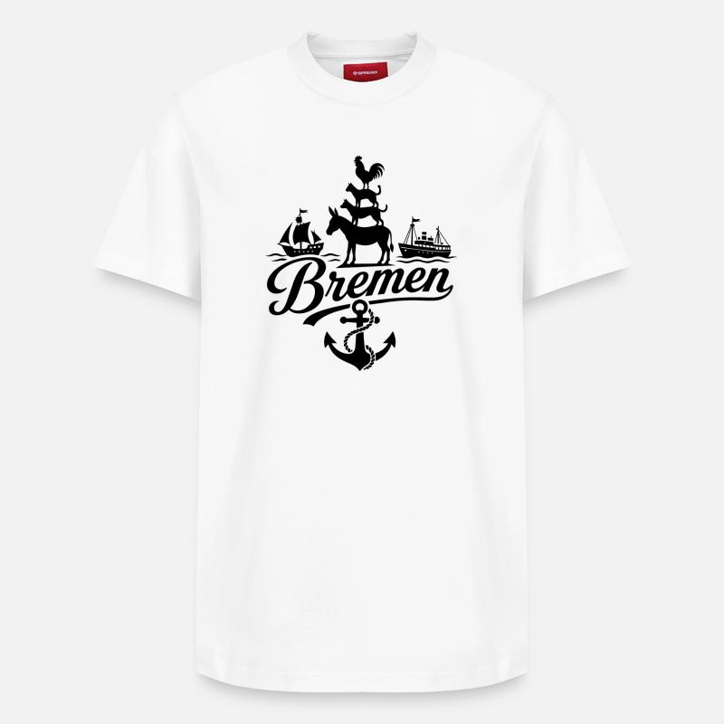 Brême - T-shirt unisexe décontracté en coton Supima – de SPREAD - blanc