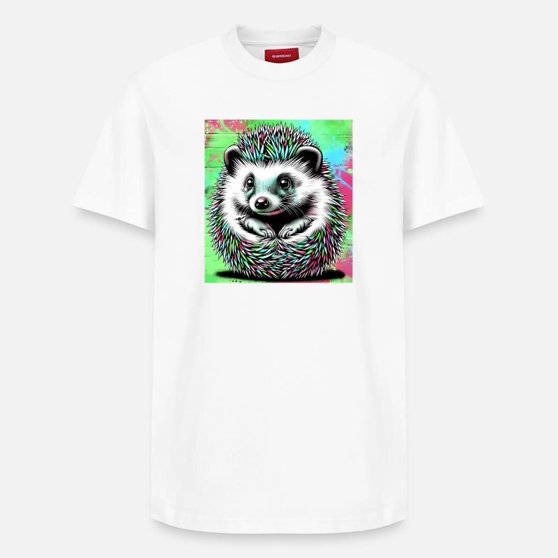 Igel - Relaxed Unisex Supima Cotton T-Shirt – von SPREAD - Weiß