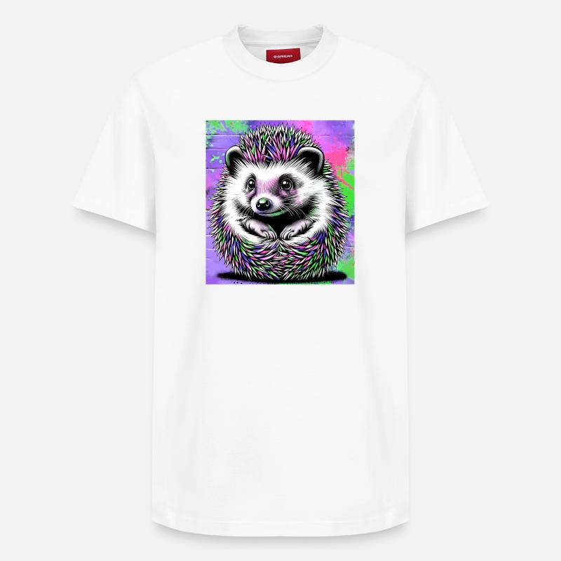 Igel - Relaxed Unisex Supima Cotton T-Shirt – von SPREAD - Weiß