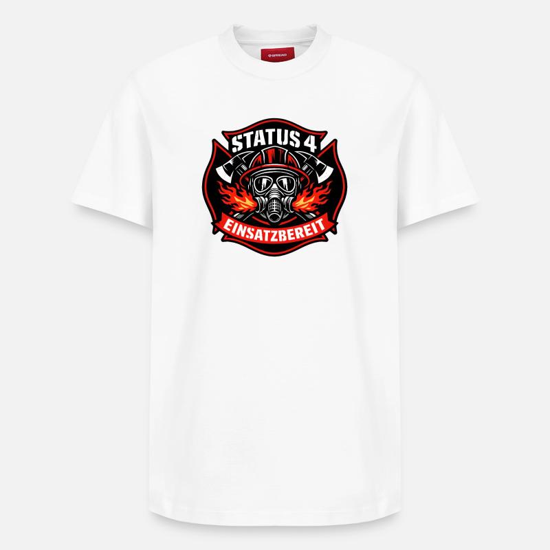 Status 4 Einsatzbereit Logo - Relaxed Unisex Supima Cotton T-Shirt – von SPREAD - Weiß