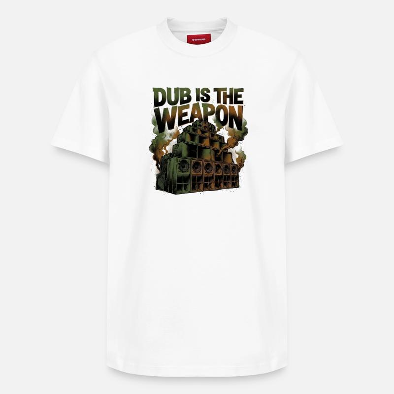 Le reggae dub est l’arme - T-shirt unisexe décontracté en coton Supima – de SPREAD - blanc