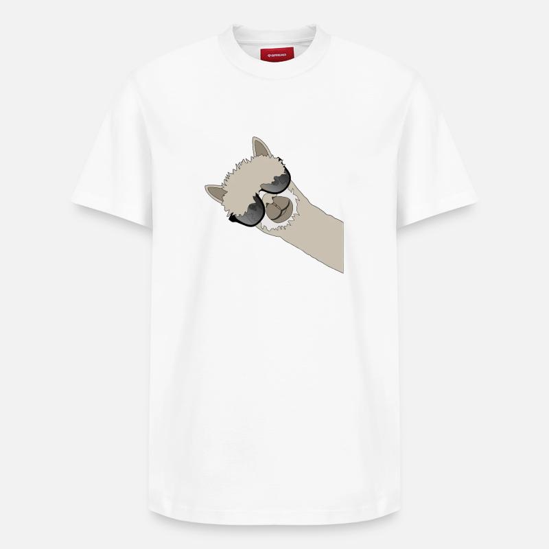 alpaga - T-shirt unisexe décontracté en coton Supima – de SPREAD - blanc