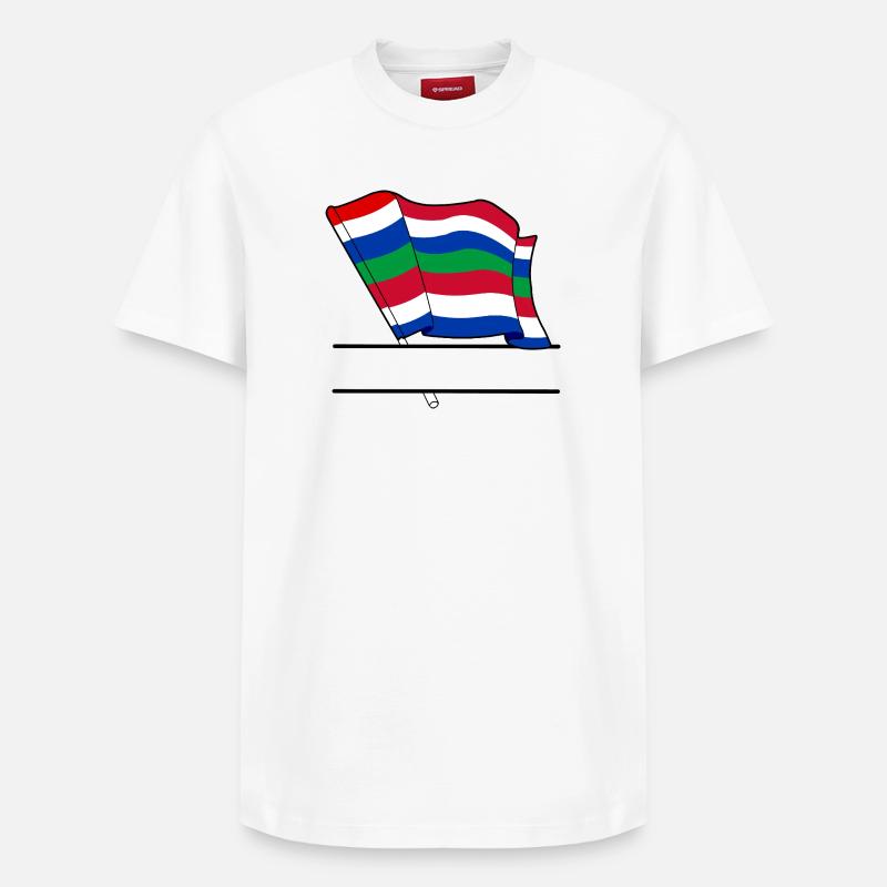 Schier Drapeau – Conception d’île sur mesure - T-shirt unisexe décontracté en coton Supima – de SPREAD - blanc
