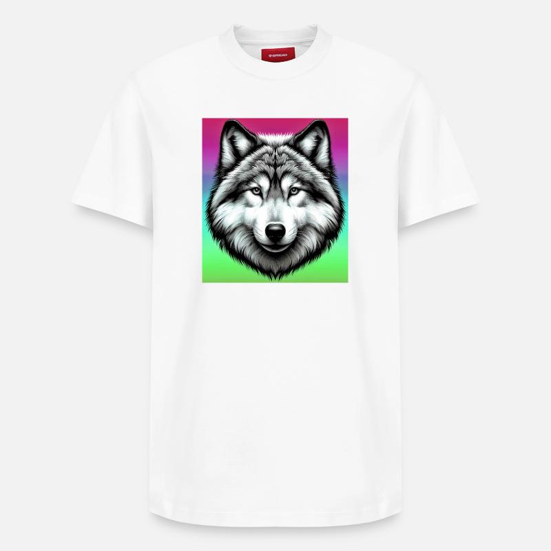 Loup - T-shirt unisexe décontracté en coton Supima – de SPREAD - blanc