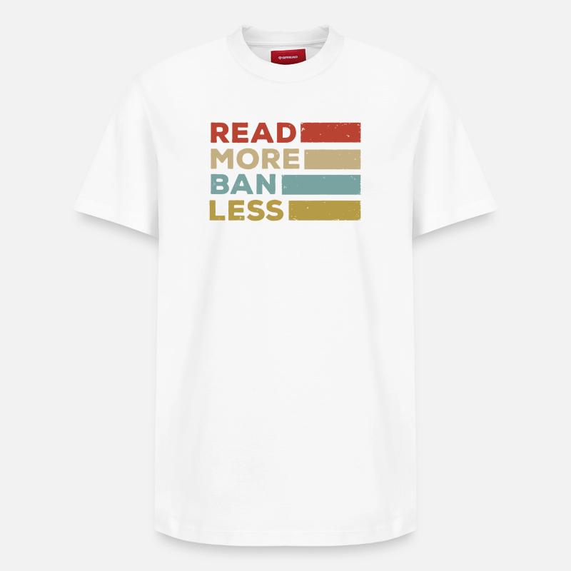 Lire la suite Interdire moins - T-shirt unisexe décontracté en coton Supima – de SPREAD - blanc