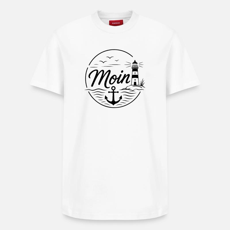 Bonjour - T-shirt unisexe décontracté en coton Supima – de SPREAD - blanc