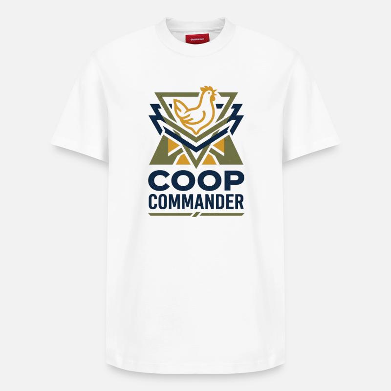 Poulet Checker - T-shirt unisexe décontracté en coton Supima – de SPREAD - blanc