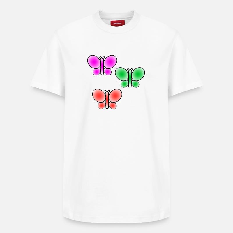 Papillons - T-shirt unisexe décontracté en coton Supima – de SPREAD - blanc