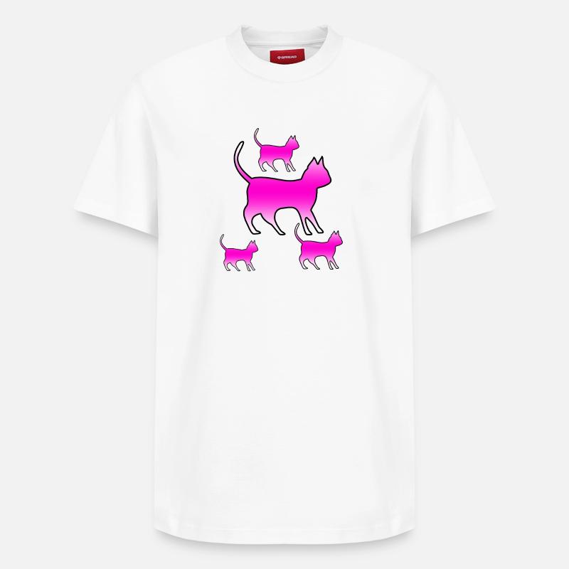 félin - T-shirt unisexe décontracté en coton Supima – de SPREAD - blanc