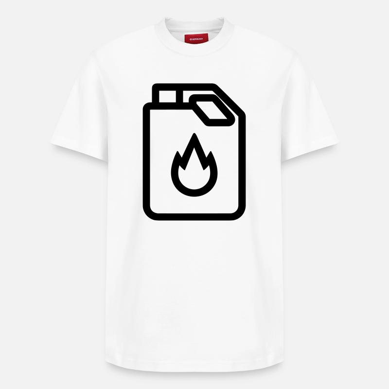 bidon d’essence - T-shirt unisexe décontracté en coton Supima – de SPREAD - blanc
