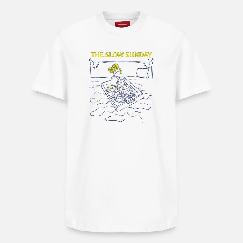 Le Dimanche Lent - T-shirt unisexe décontracté en coton Supima – de SPREAD - blanc