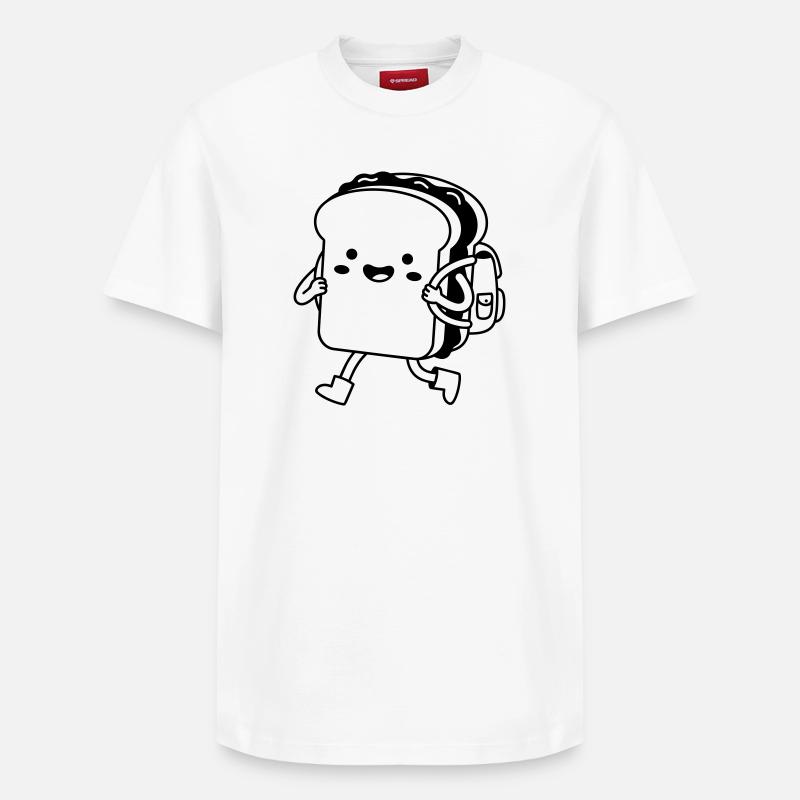 Sandwich Kawaii - T-shirt unisexe décontracté en coton Supima – de SPREAD - blanc