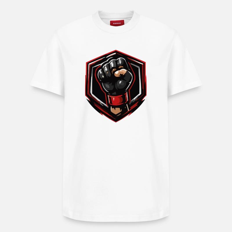 Faust Wappen Emblem - Relaxed Unisex Supima Cotton T-Shirt – von SPREAD - Weiß