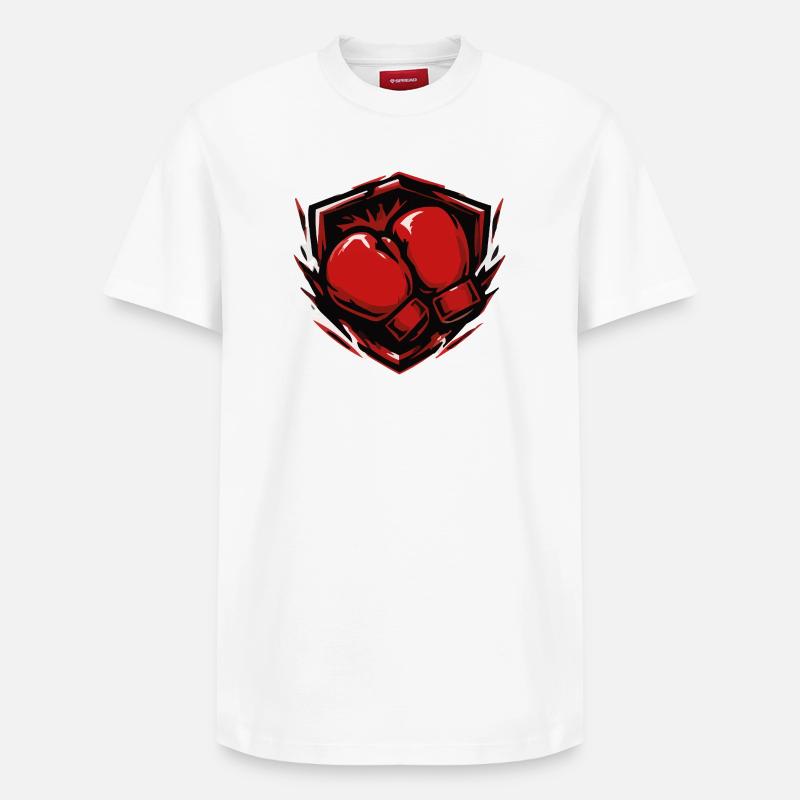 Boxen Boxhandschuhe Schild - Relaxed Unisex Supima Cotton T-Shirt – von SPREAD - Weiß