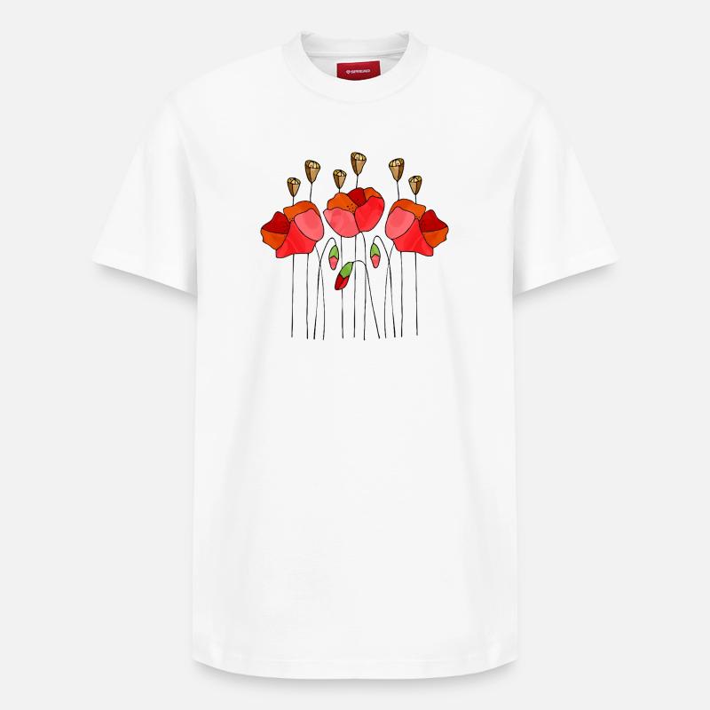 Fleur - T-shirt unisexe décontracté en coton Supima – de SPREAD - blanc