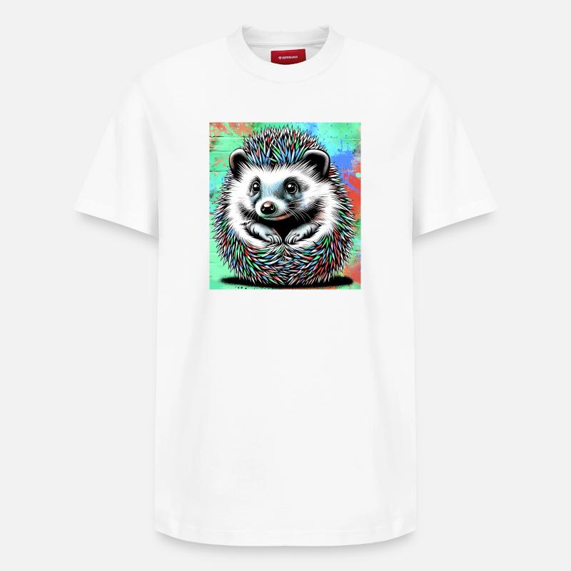 hérisson - T-shirt unisexe décontracté en coton Supima – de SPREAD - blanc