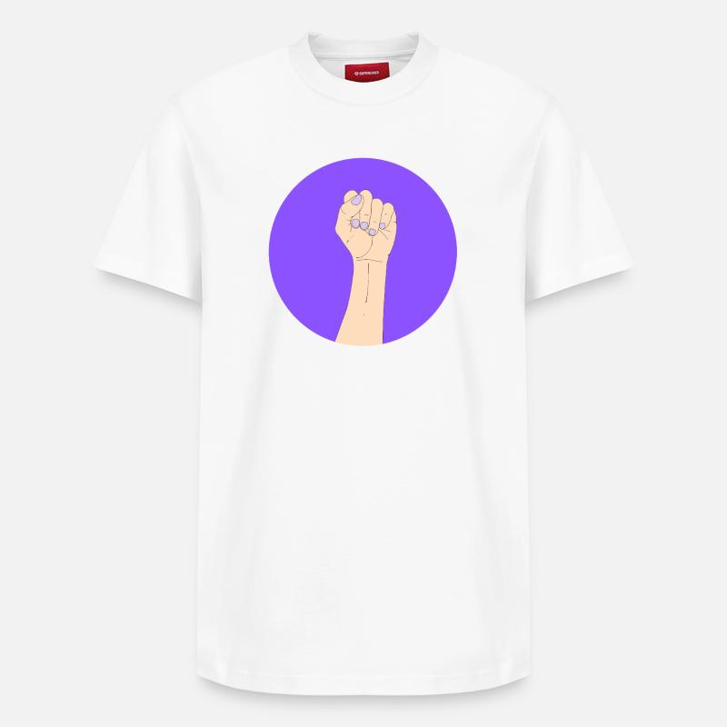 Autonomisation en violet - T-shirt unisexe décontracté en coton Supima – de SPREAD - blanc