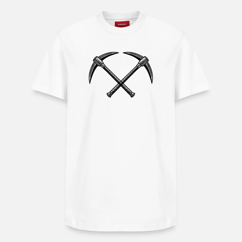 Pioches croisées - T-shirt unisexe décontracté en coton Supima – de SPREAD - blanc