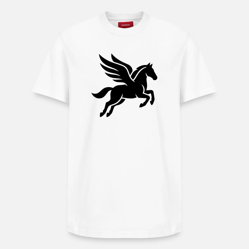 Pegasus - Relaxed Unisex Supima Cotton T-Shirt – von SPREAD - Weiß