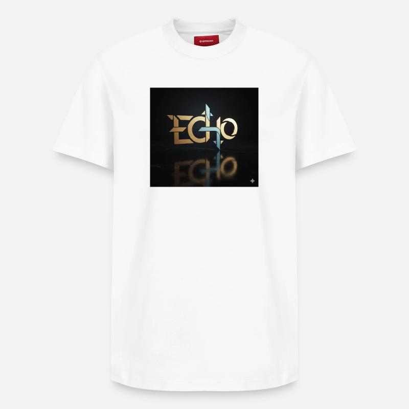 Jeu de lumière Echo Geometry - T-shirt unisexe décontracté en coton Supima – de SPREAD - blanc