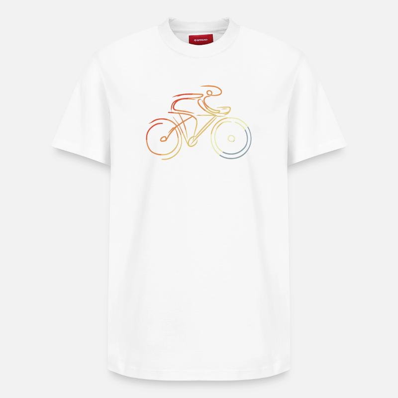 Cyclisme sur route - T-shirt unisexe décontracté en coton Supima – de SPREAD - blanc