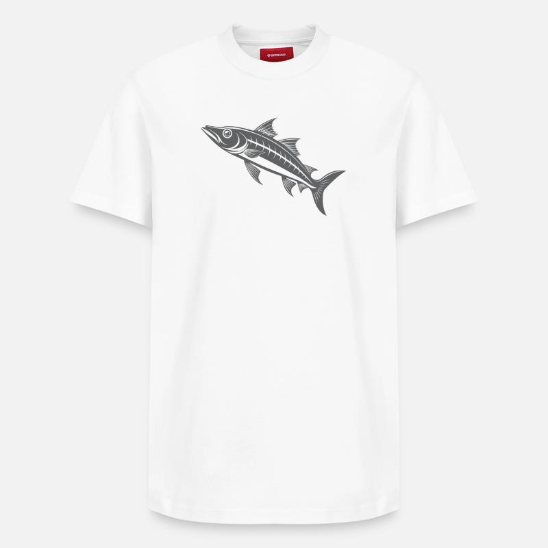 Barracuda - T-shirt unisexe décontracté en coton Supima – de SPREAD - blanc