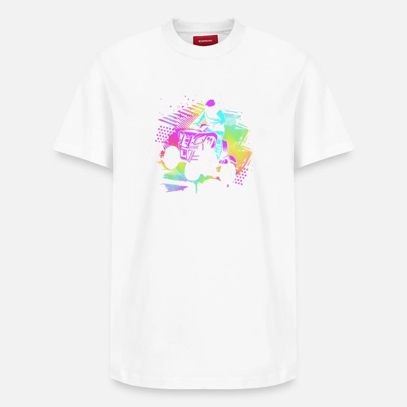 quad - T-shirt unisexe décontracté en coton Supima – de SPREAD - blanc
