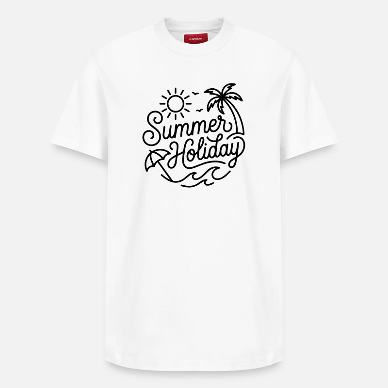 Vacances d’été - T-shirt unisexe décontracté en coton Supima – de SPREAD - blanc