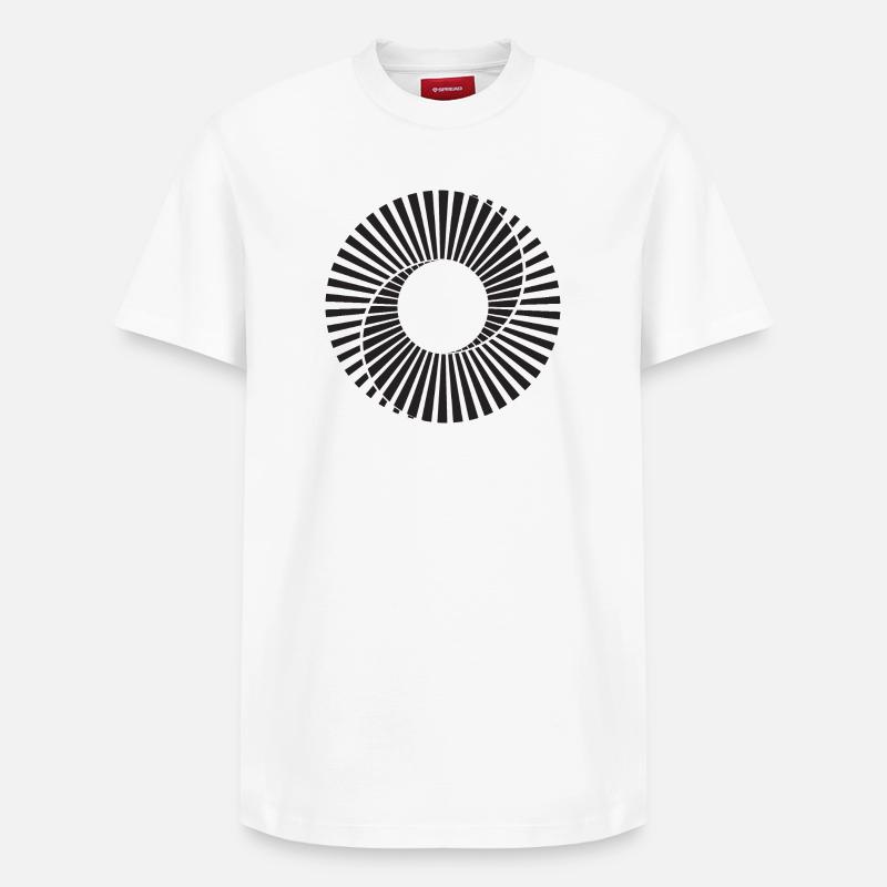 Conception en spirale scanimation - T-shirt unisexe décontracté en coton Supima – de SPREAD - blanc