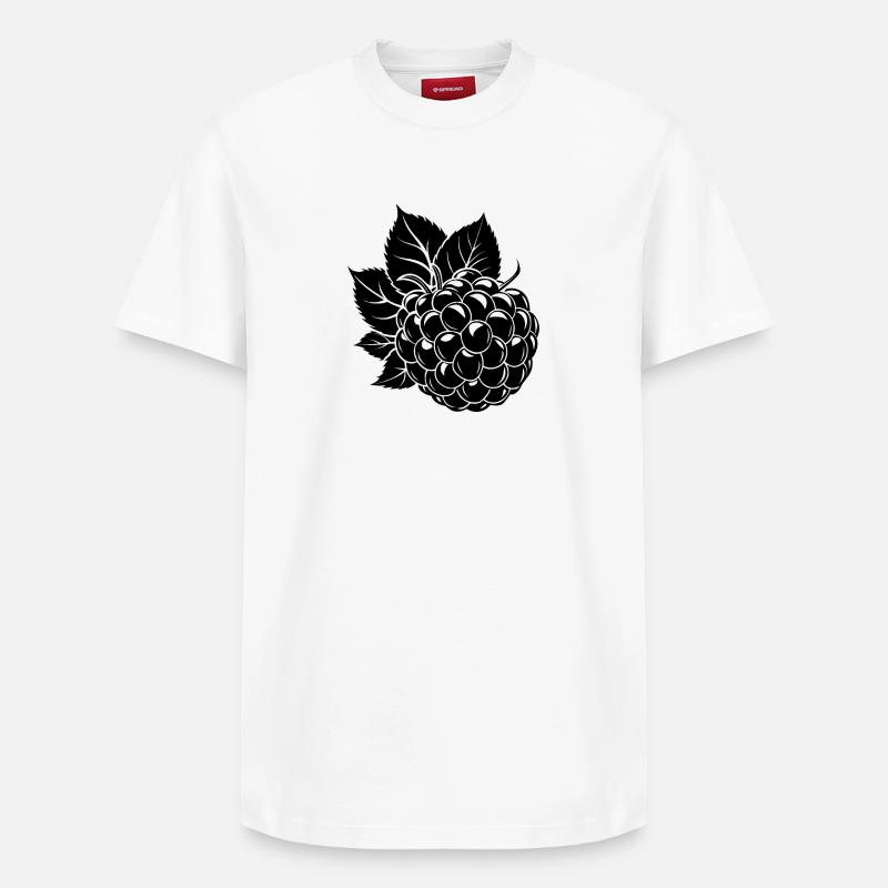 Brombeeren - Relaxed Unisex Supima Cotton T-Shirt – von SPREAD - Weiß