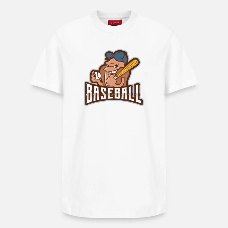 Rogue Batter Baseball-Maskottchen - Relaxed Unisex Supima Cotton T-Shirt – von SPREAD - Weiß