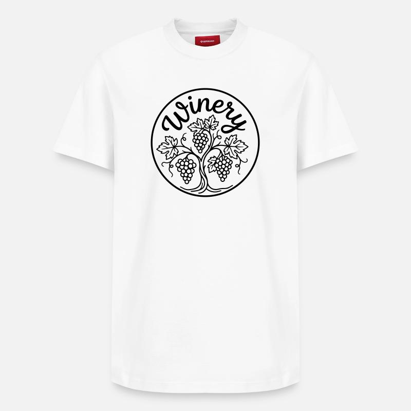 Vignoble - T-shirt unisexe décontracté en coton Supima – de SPREAD - blanc