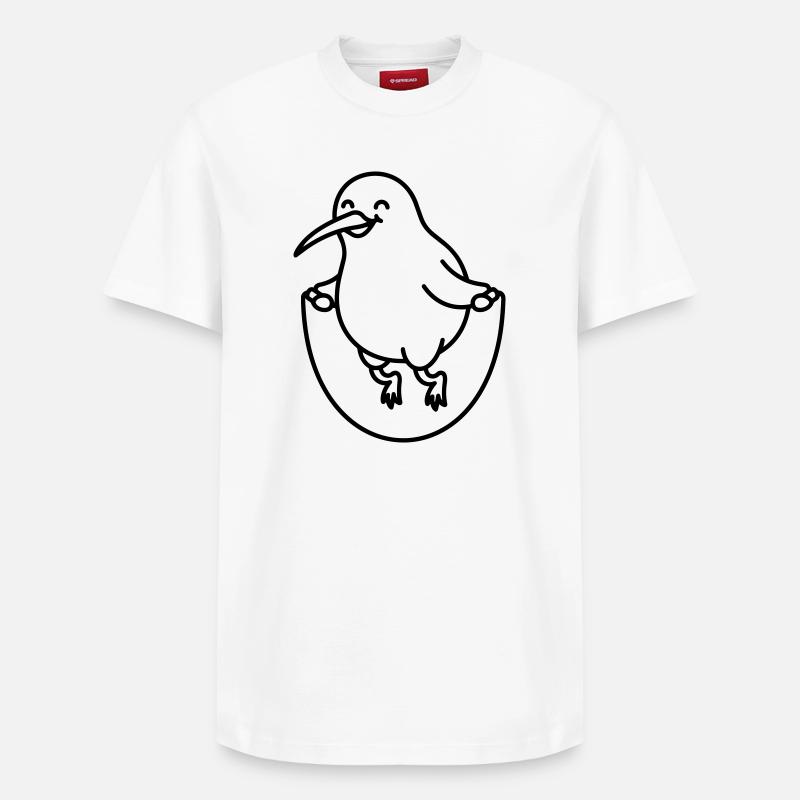 Kiwibird - T-shirt unisexe décontracté en coton Supima – de SPREAD - blanc