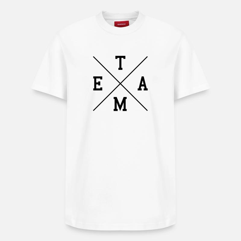 Team - Relaxed Unisex Supima Cotton T-Shirt – von SPREAD - Weiß