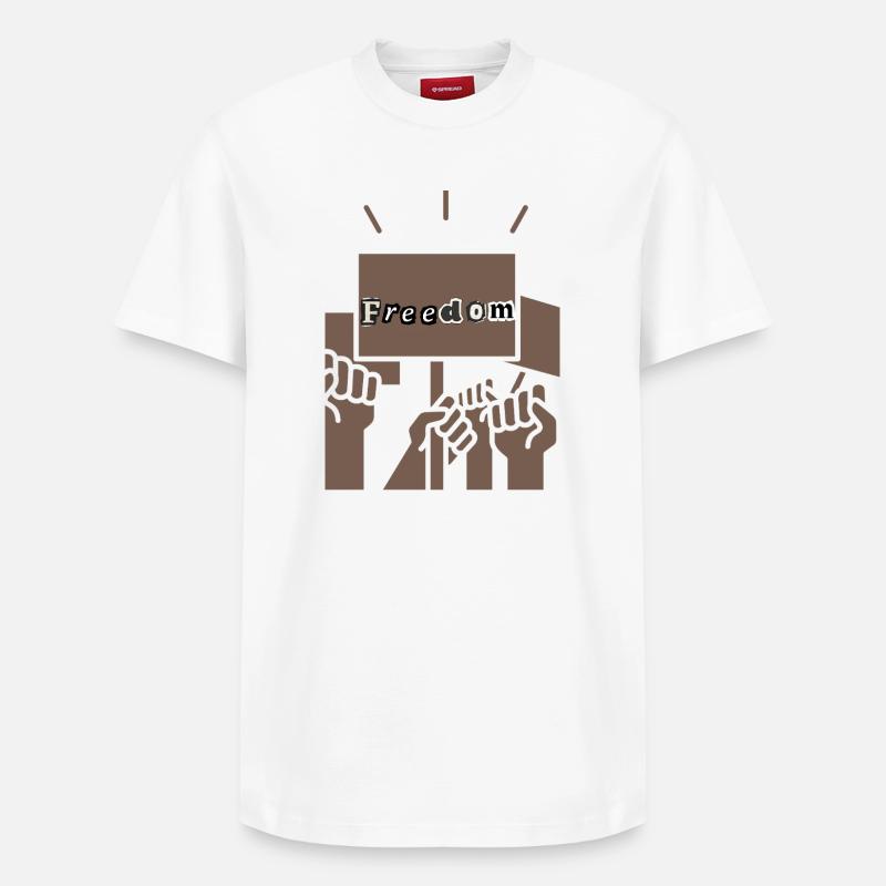 Freedom - T-shirt unisexe décontracté en coton Supima – de SPREAD - blanc