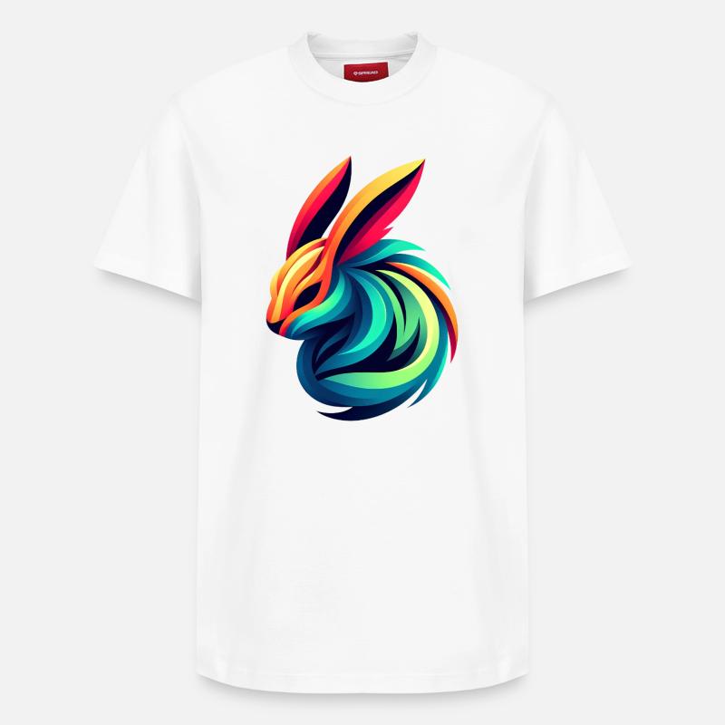 Lapin Couleur Éclatante - T-shirt unisexe décontracté en coton Supima – de SPREAD - blanc