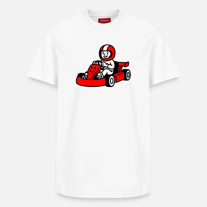 Go Kart Kids - T-shirt unisexe décontracté en coton Supima – de SPREAD - blanc