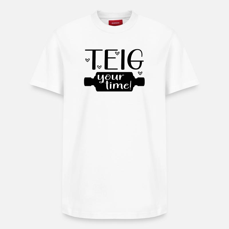 Teigrolle Backen Zeit - Relaxed Unisex Supima Cotton T-Shirt – von SPREAD - Weiß