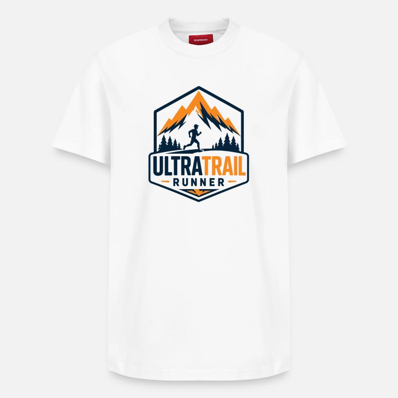 Coureur d’ultra-trail - T-shirt unisexe décontracté en coton Supima – de SPREAD - blanc