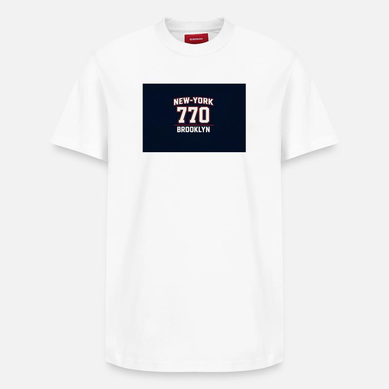NY 770 Brooklyn  - T-shirt unisexe décontracté en coton Supima – de SPREAD - blanc