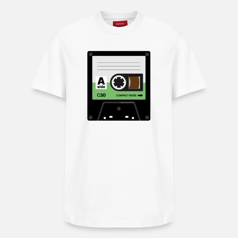 Tiny Cassette - Relaxed Unisex Supima Cotton T-Shirt – by SPREAD - white
