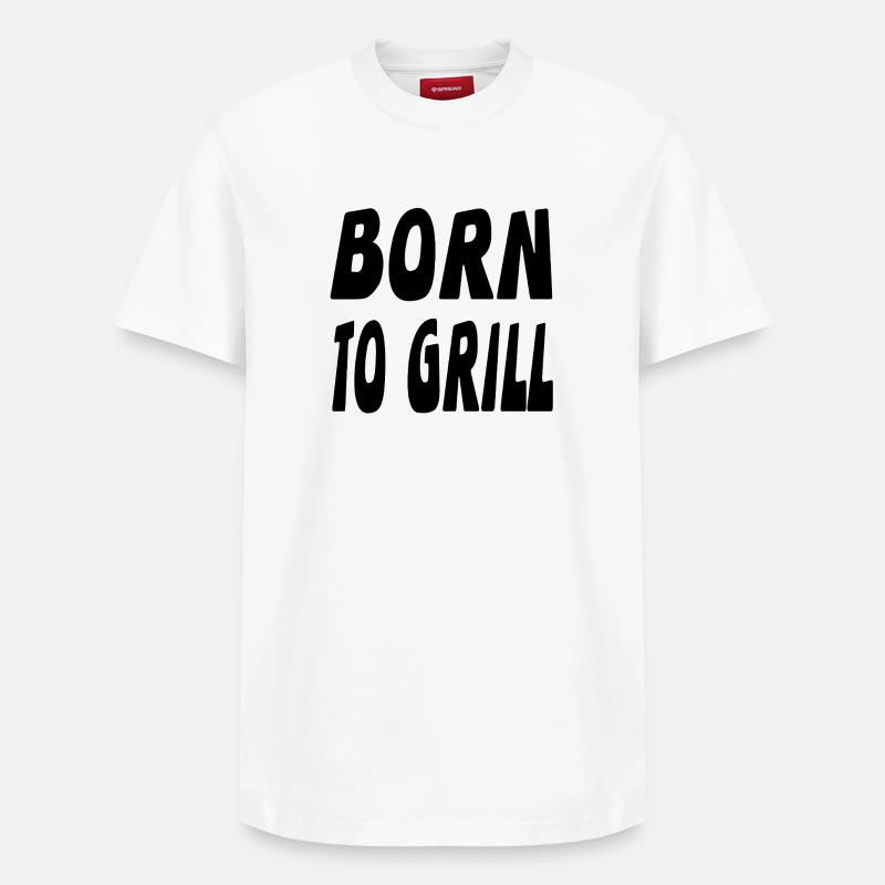 Griller - T-shirt unisexe décontracté en coton Supima – de SPREAD - blanc