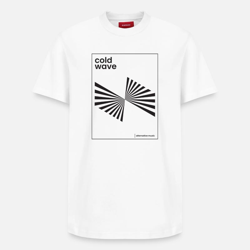 Conception d’affiche de musique Cold Wave - T-shirt unisexe décontracté en coton Supima – de SPREAD - blanc