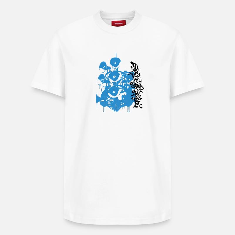 Public Soundsystem - T-shirt unisexe décontracté en coton Supima – de SPREAD - blanc