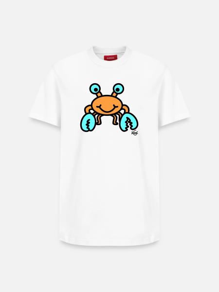 Krebs groß - Relaxed Unisex Supima Cotton T-Shirt – von SPREAD - Weiß